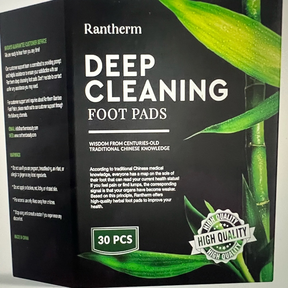 Rantherm Deep Cleaning Foot Pads - Black & Green